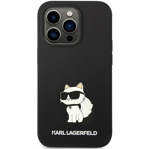 Karl Lagerfeld KLHMP14LSNCHBCK iPhone 14 Pro 6,1" hardcase czarny|black Silicone Choupette MagSafe (Attēls 3)
