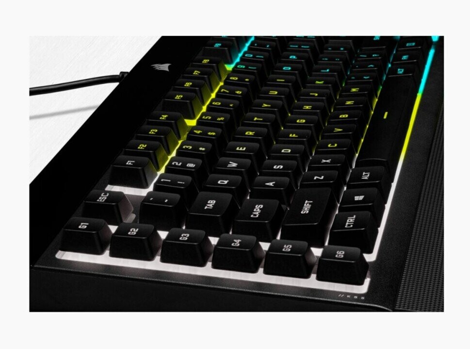 Corsair K55 RGB PRO Gaming Keyboard, RGB LED light, NA, Wired, Black (Attēls 6)