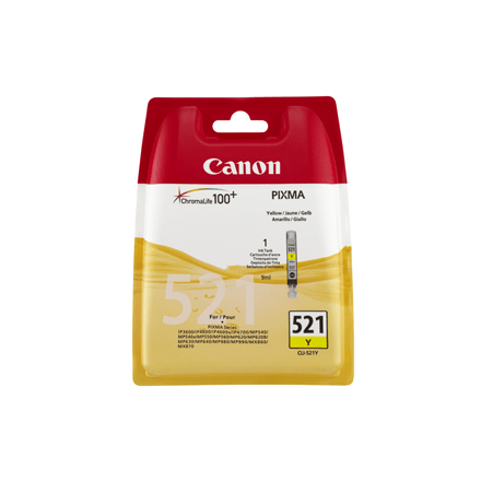 Canon CLI-521Y Ink Cartridge, Yellow (Attēls 1)