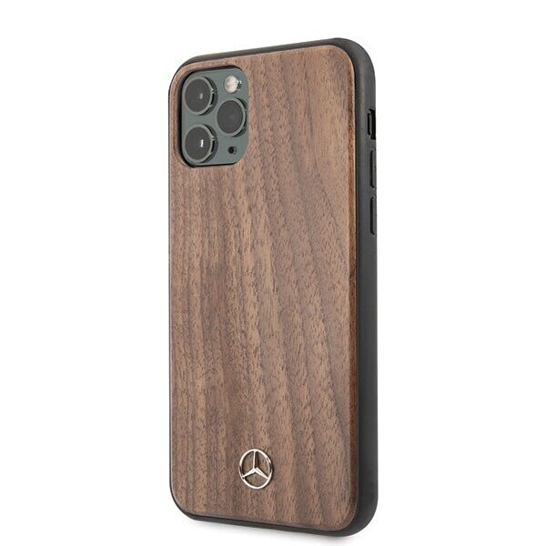 Mercedes MEHCN58VWOLB iPhone 11 Pro hard case brązowy|brown Wood Line Walnut (Фото 2)
