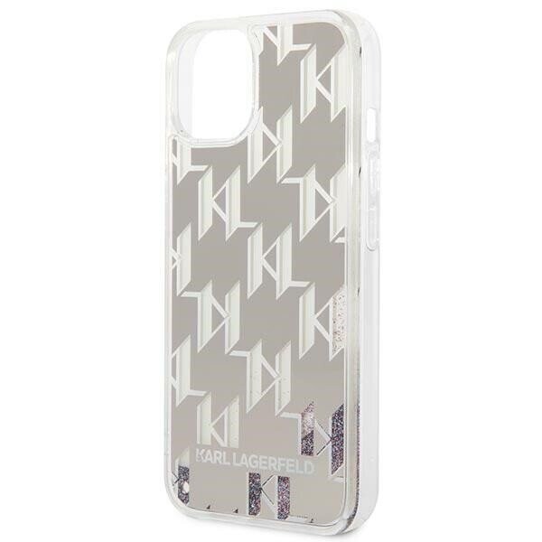 Karl Lagerfeld KLHCP14SLMNMS iPhone 14 6,1" hardcase srebrny|silver Liquid Glitter Monogram (Фото 6)