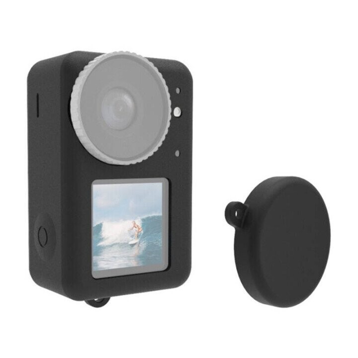 Silicone case Puluz for DJI Osmo Action 4|3 with lens cover (black) (Фото 1)