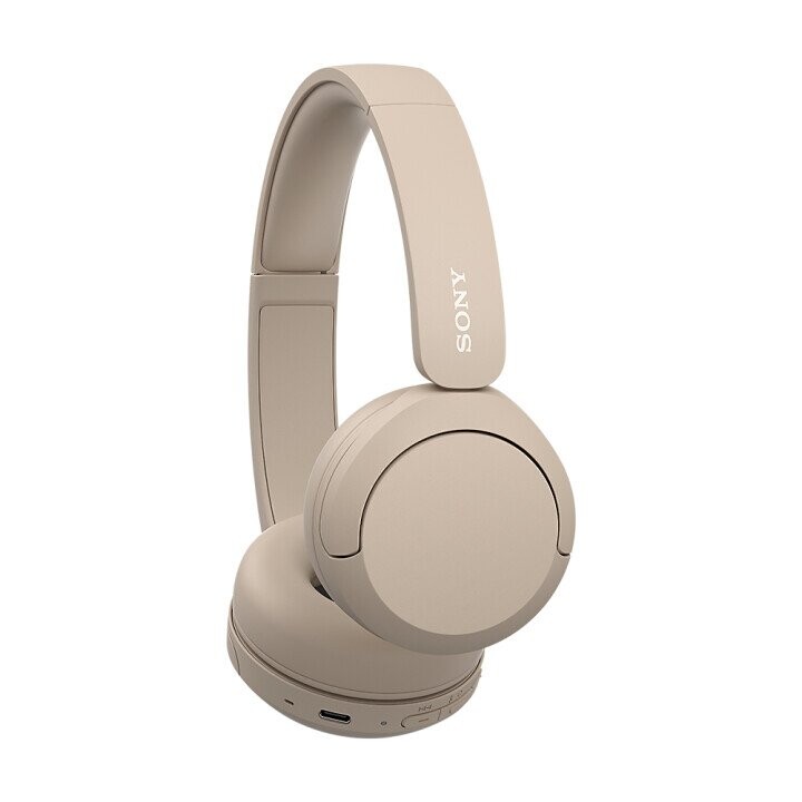Sony WH-CH520 Headset Wireless Head-band Calls/Music USB Type-C Bluetooth Charging stand Cream (Attēls 4)