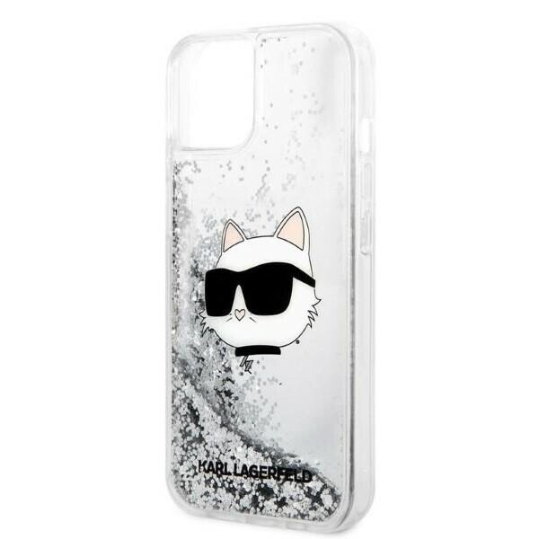 Karl Lagerfeld KLHCP14SLNCHCS iPhone 14 6,1" srebrny|silver hardcase Glitter Choupette Head (Attēls 6)