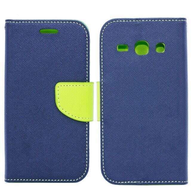 TakeMe Fancy Diary Book Case ar stendu LG K51s sāniski atverams Zils/Salātkrāsas (Attēls 2)