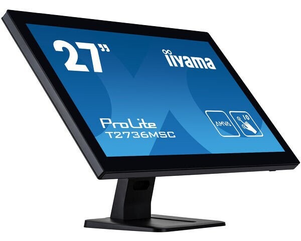 iiyama ProLite T2736MSC-B1 touch screen monitor 68.6 cm (27") 1920 x 1080 pixels Multi-touch Black (Attēls 1)