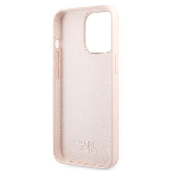 Karl Lagerfeld KLHMP13LSSKCI iPhone 13 Pro  | 13 6,1" hardcase jasnoróżowy|light pink Silicone Ikonik Karl & Choupette Magsafe (Attēls 7)