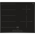 Bosch PXE651FC1E Ceramic Hob 60cm, 4 cooking zones, 17 power levels, 7400W, Black Bosch Induction, Number of burners/cooking zones 4, Black, Display, Timer (Фото 3)