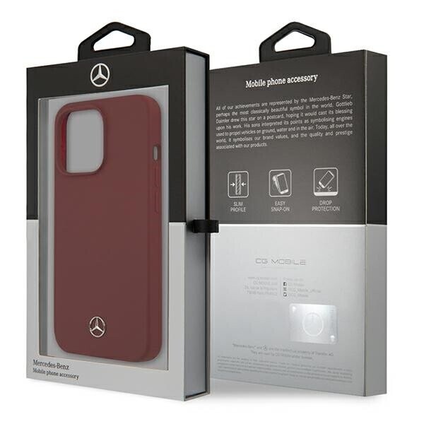 Mercedes MEHCP13LSILRE iPhone 13 Pro | 13 6,1" czerwony|red hardcase Silicone Line (Фото 8)