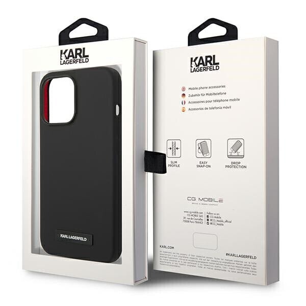 Karl Lagerfeld KLHMP14XSLMP1K iPhone 14 Pro Max 6,7" hardcase czarny|black Silicone Plaque Magsafe (Фото 8)