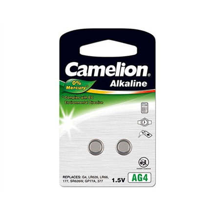 Camelion AG4/LR66/LR626/377, Alkaline Buttoncell, 2 pc(s) (Фото 1)
