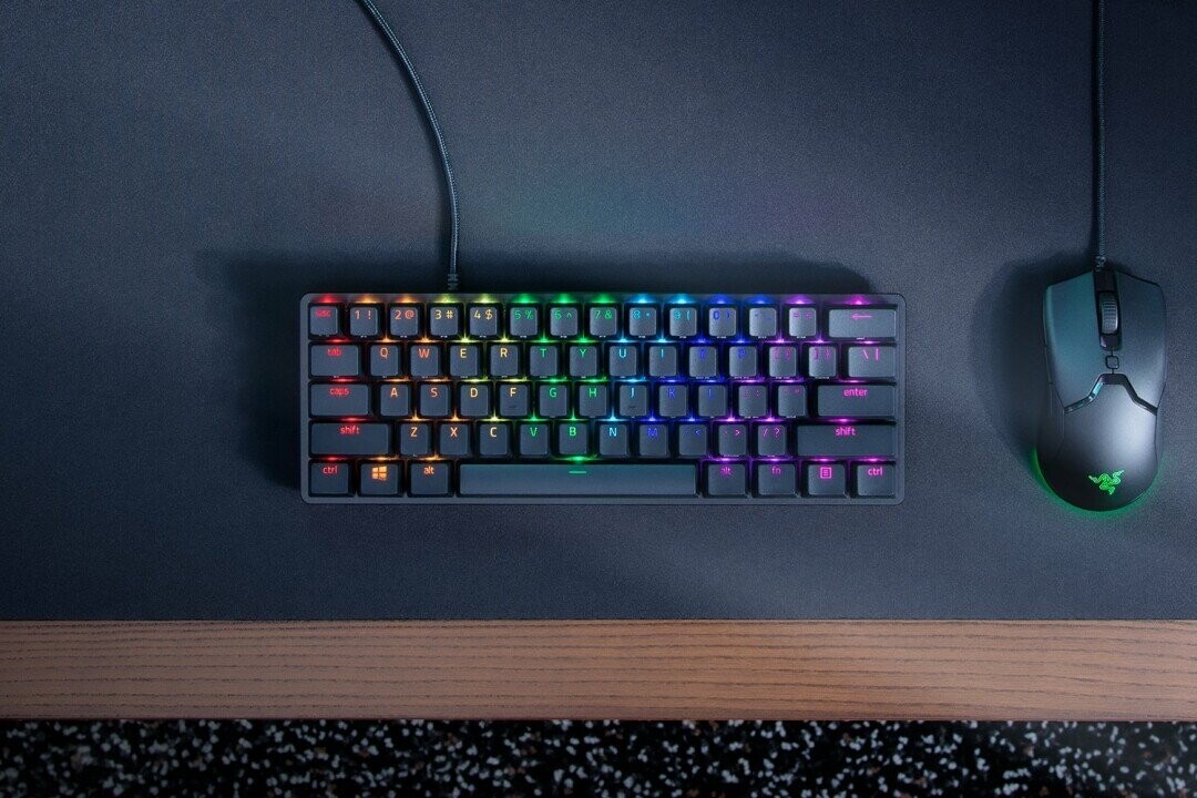 Razer Huntsman Mini, Gaming keyboard, RGB LED light, US, Black, Wired (Attēls 1)