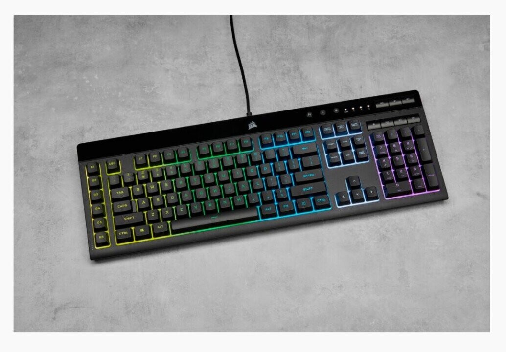 Corsair K55 RGB PRO Gaming Keyboard, RGB LED light, NA, Wired, Black (Attēls 3)