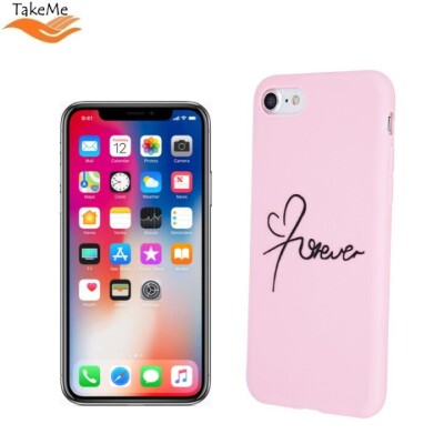 TakeMe "Love" sērijas Mīksts TPU aizmugures maks-apvalks priekš Apple iPhone Xs Max Rozā (Attēls 1)