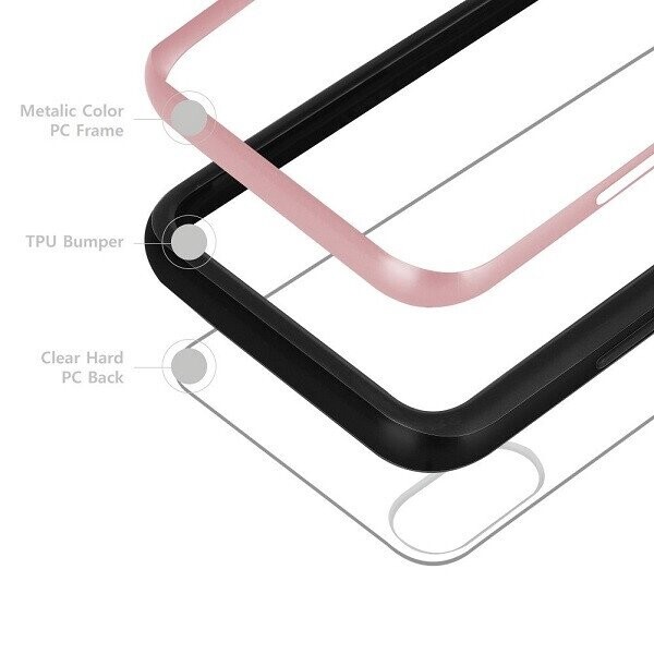 Mercury Bumper X iPhone Xs Max różowo-zł oty|rosegold (Attēls 4)