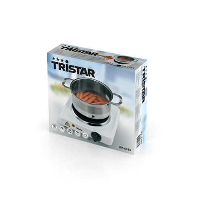Tristar Free standing table hob KP-6185 Number of burners/cooking zones 1, Rotary, Black, White, Hot plate, Electric (Attēls 8)