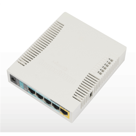 MikroTik RB951UI-2HnD Access Point Wi-Fi, 802.11b/g/n, 2.4 GHz, Web-based management, 0.867 Gbit/s, Power over Ethernet (PoE) (Фото 1)