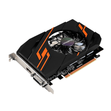 Gigabyte NVIDIA, 2 GB, GeForce GT 1030, GDDR5, PCI Express 3.0, Cooling type Active, Processor frequency 1265 MHz, DVI-D ports quantity 1, HDMI ports quantity 1, Memory clock speed 6008 MHz (Attēls 2)