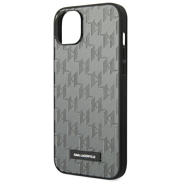 Karl Lagerfeld KLHCP14SSAKLHPG iPhone 14 6,1" hardcase szary|grey Saffiano Mono Metal Logo (Фото 6)