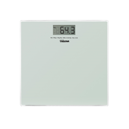 Tristar Bathroom scale WG-2419 Maximum weight (capacity) 150 kg, Accuracy 100 g, White (Attēls 3)