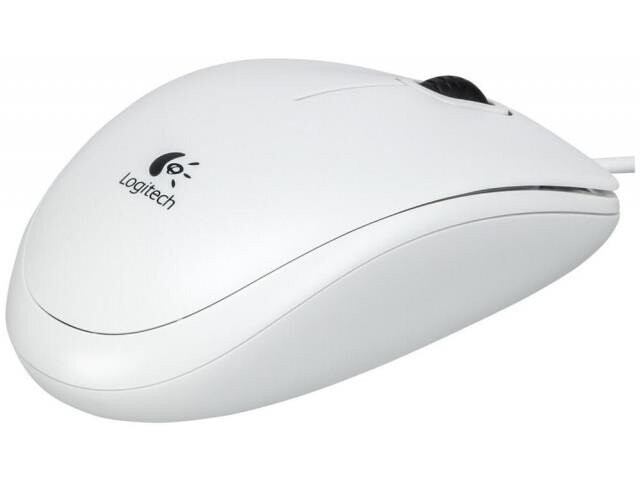 LOGITECH B100 optical Mouse white USB for Business (Attēls 1)