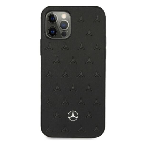 Mercedes MEHCP12LPSQBK iPhone 12 Pro Max 6,7" czarny|black hardcase Leather Stars Pattern (Attēls 3)
