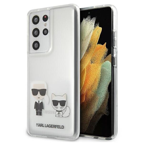 Karl Lagerfeld KLHCS21LCKTR S21 Ultra G998 hardcase Transparent Karl & Choupette (Attēls 1)
