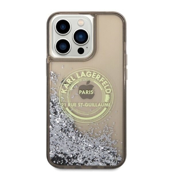 Karl Lagerfeld KLHCP14XLCRSGRK iPhone 14 Pro Max 6,7" czarny|black hardcase Liquid Glitter RSG (Attēls 3)