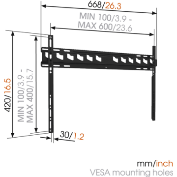 Vogels Wall mount, Maximum weight (capacity) 80 kg, Black (Attēls 4)