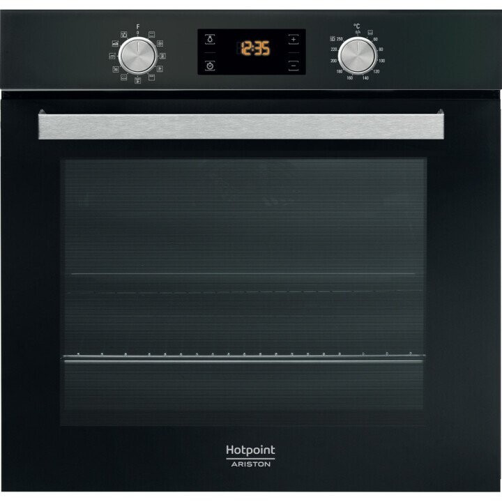 Hotpoint Oven FA5 841 JH BL HA 71 L, Electric, Hydrolytic, Knobs and electronic, Height 59.5 cm, Width 59.5 cm, Black (Attēls 4)