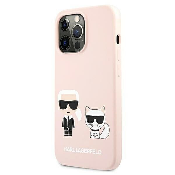Karl Lagerfeld KLHMP13LSSKCI iPhone 13 Pro  | 13 6,1" hardcase jasnoróżowy|light pink Silicone Ikonik Karl & Choupette Magsafe (Attēls 3)