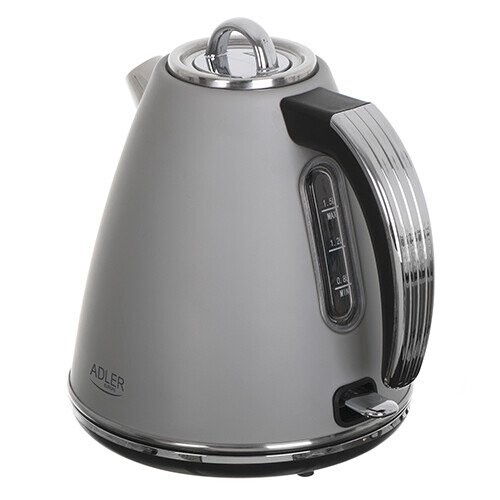 Adler Kettle AD 1343g Electric, 2200 W, 1.5 L, Stainless steel, 360° rotational base, Grey (Attēls 4)