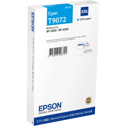 Epson DURABrite Pro T9072 XXL Ink Cartridge, Cyan (Attēls 1)
