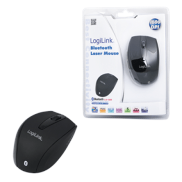 Logilink Maus Laser Bluetooth mit 5 Tasten wireless, Black, Bluetooth Laser Mouse; (Attēls 2)
