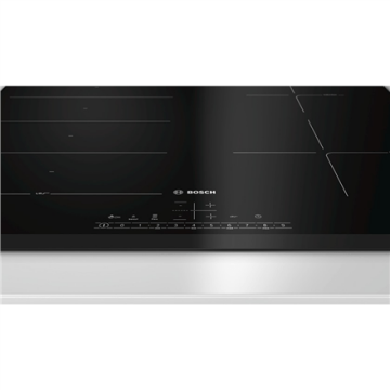 Bosch PXE651FC1E Ceramic Hob 60cm, 4 cooking zones, 17 power levels, 7400W, Black Bosch Induction, Number of burners/cooking zones 4, Black, Display, Timer (Attēls 1)