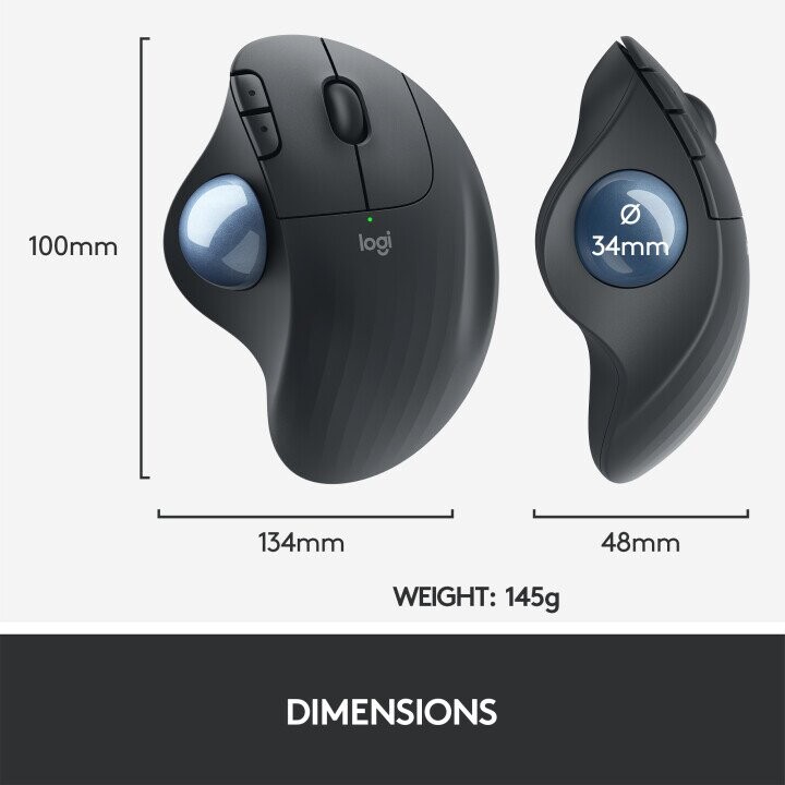 Logitech ERGO M575 Wireless Trackball Mouse (Фото 15)