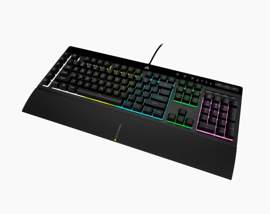 Corsair K55 RGB PRO Gaming Keyboard, RGB LED light, NA, Wired, Black (Attēls 4)