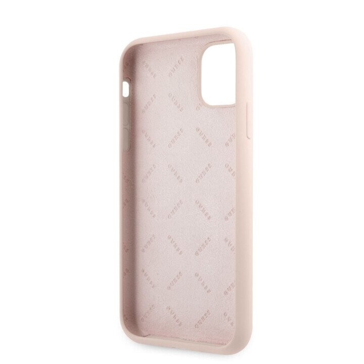 Guess Silicone Line Triangle Case for iPhone 11 Pink (Attēls 4)