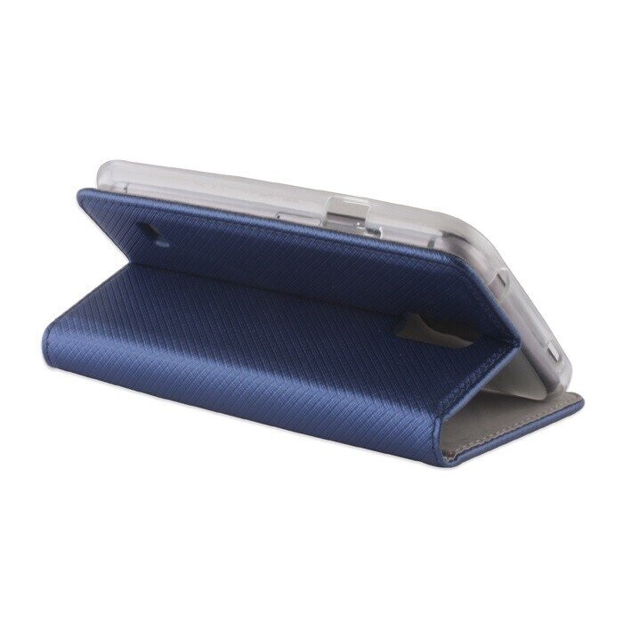 TakeMe Чехол-книжка с магнетической фиксацией без клипсы LG K51s Темно Синий (Фото 3)