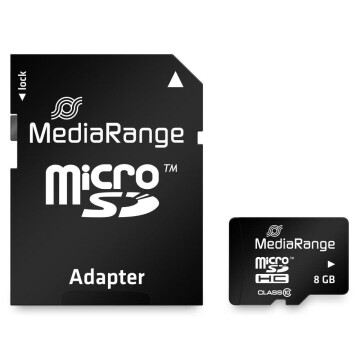 MEDIARANGE Flash Memory Card|Micro SDHC|8GB|Speed Class