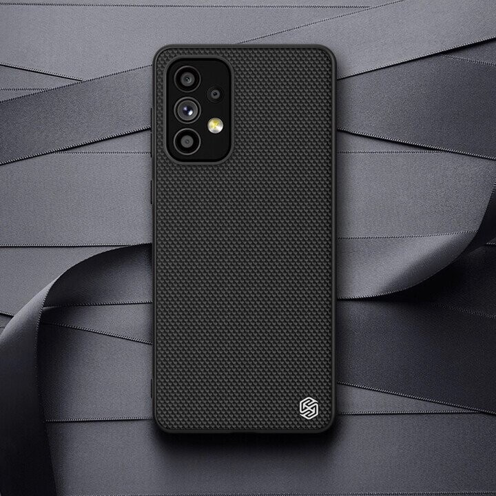 Nillkin Textured Case durable reinforced case with gel frame and nylon back for Samsung Galaxy A73 black (Attēls 22)